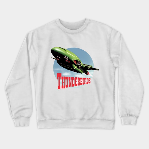 Thunderbird 2 from 'Thunderbirds' Crewneck Sweatshirt by RichardFarrell